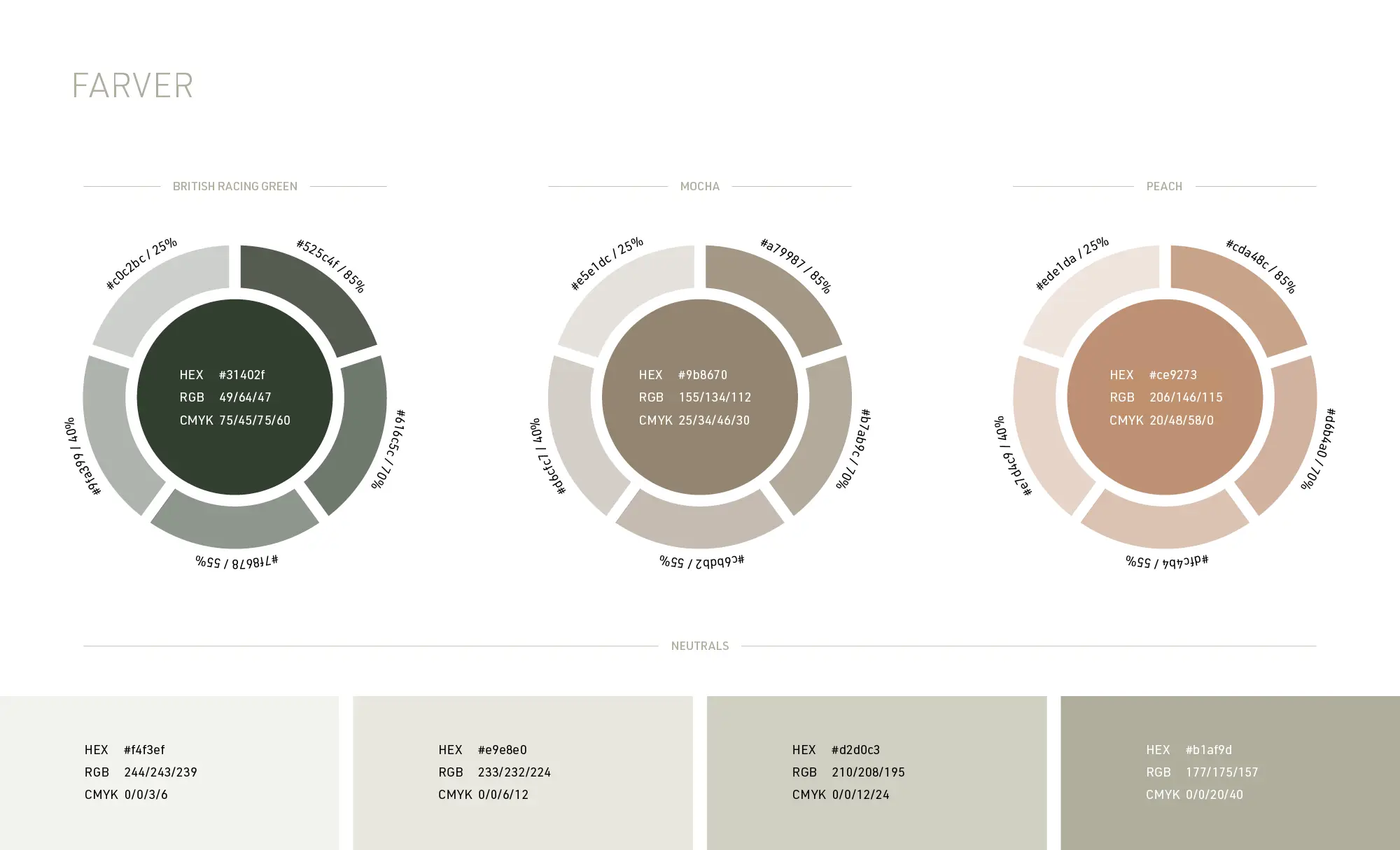 Kanta color palette