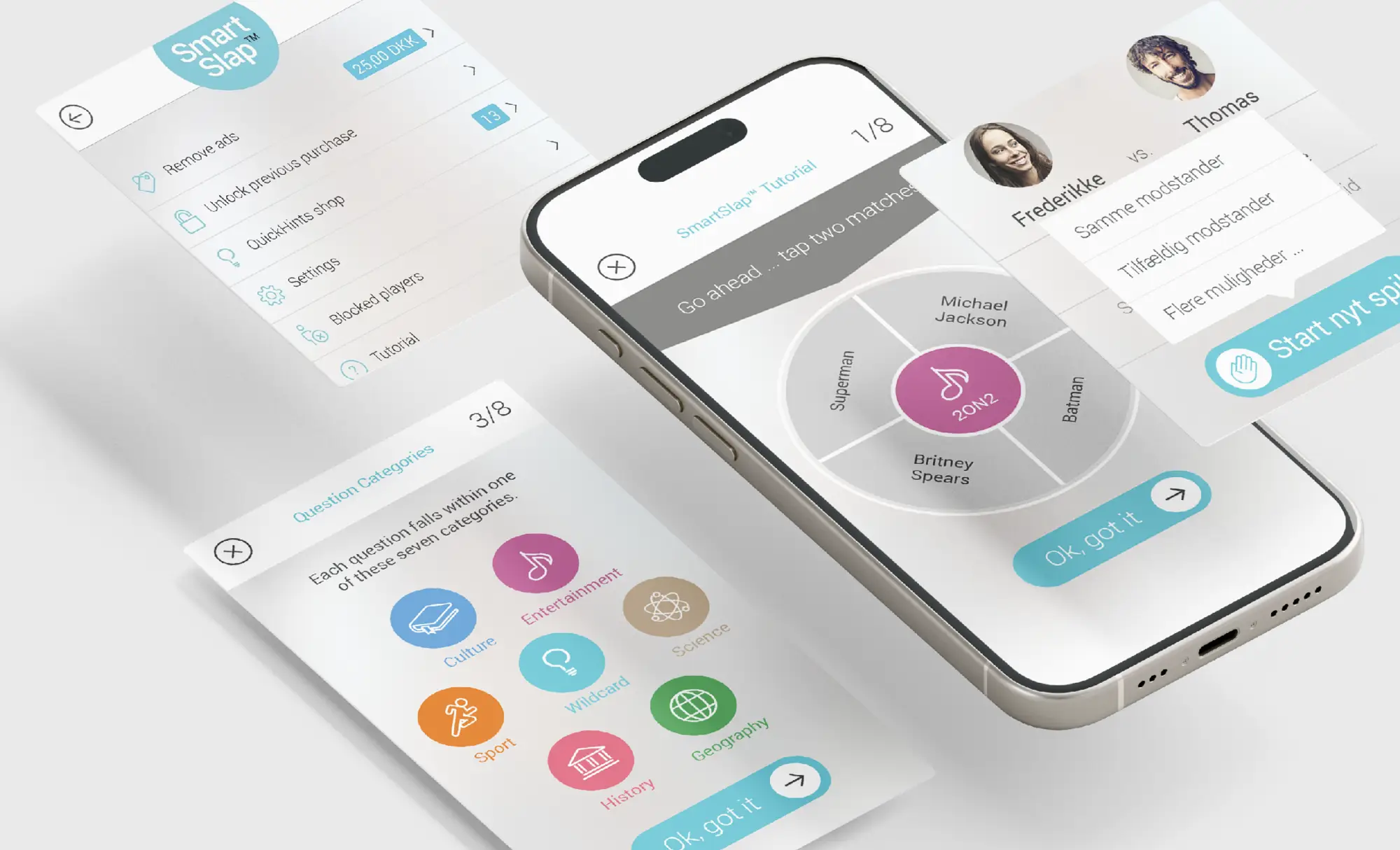 SmartSlap app user interface design