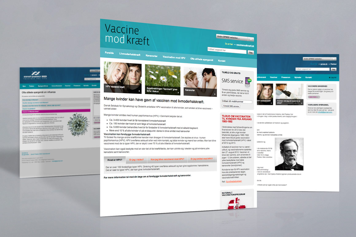 Sanofi Pasteur MSD hjemmesider